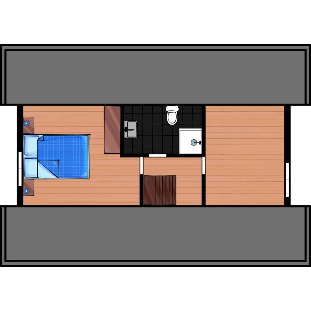 Vakantiehuis 4 personen Boven Plattegrond