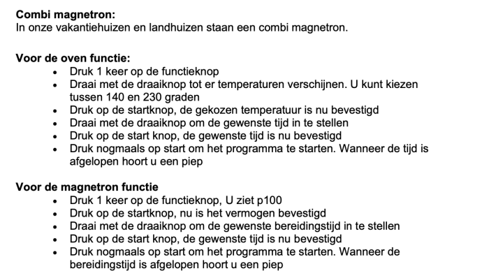 Gebruiksaanwijzing- combi magnetron