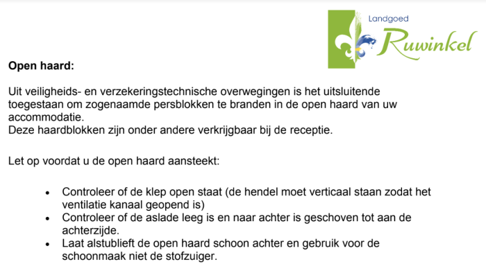 Gebruiksaanwijzing-open haard